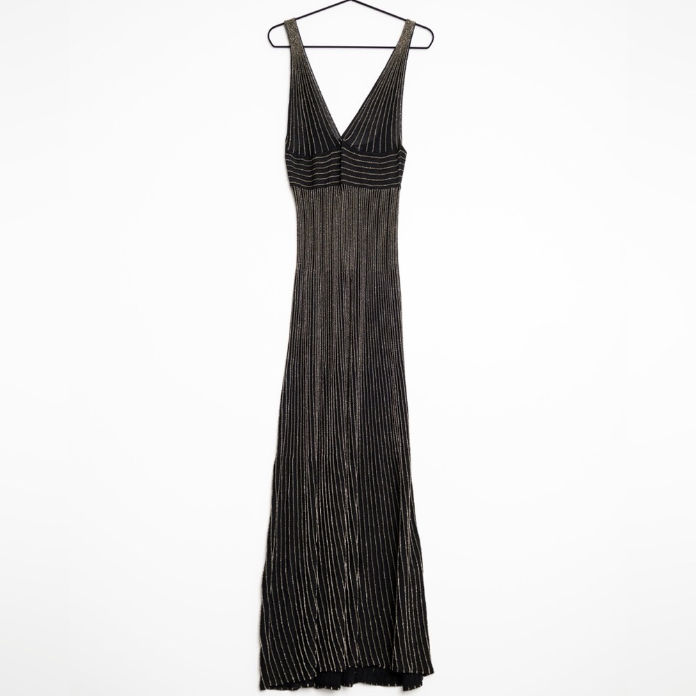 Black and Gold Maxi Dress